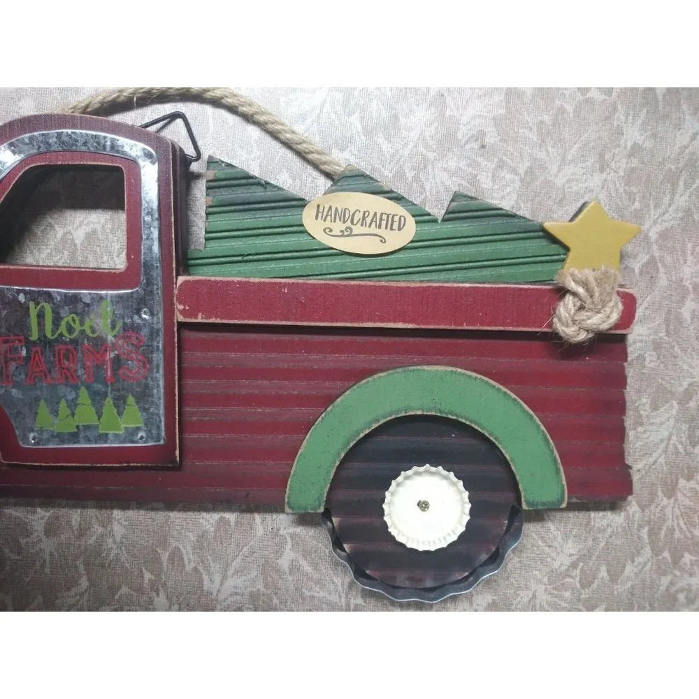 NEW NOEL FARMS RED PICKUP TRUCK Christmas Hanging Decor 13